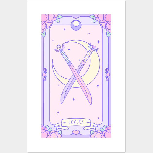 Lovers - Pastel Tarot Wall Art by Cosmic Queers